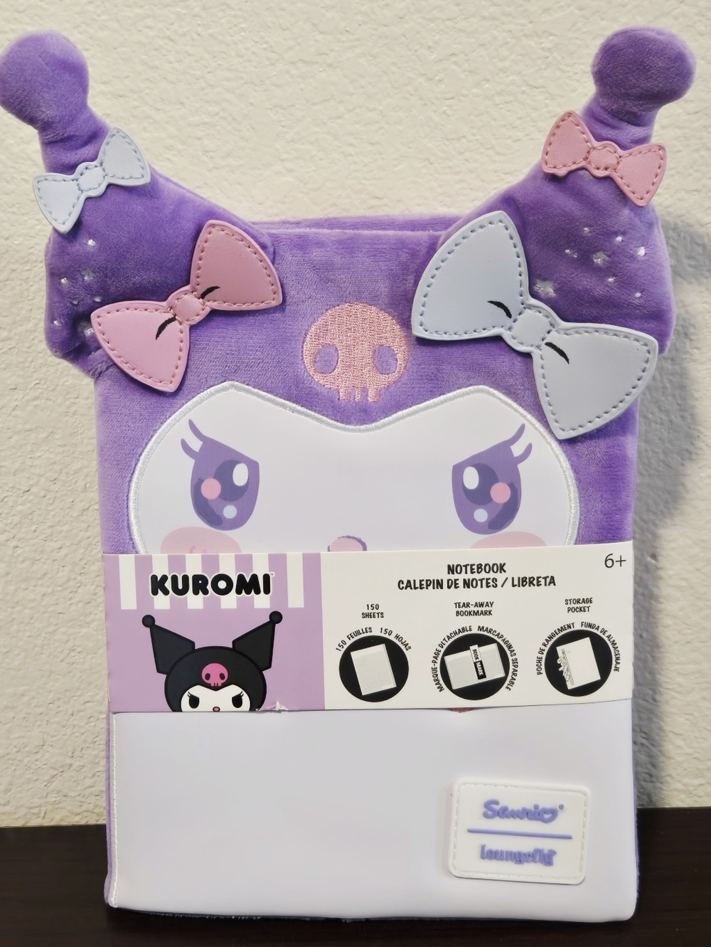 Loungefly Sanrio Kuromi Cosplay Plush Journal Notebook Pouch Purple NEW